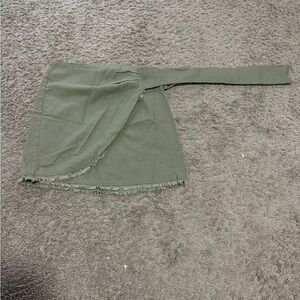 Olive Green Wrap Skirt
